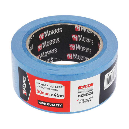 Εικόνα της Morris Χαρτοταινία Μπλε UV-14 Ημερών 25mmx45m X 36τμχ (Κούτα)