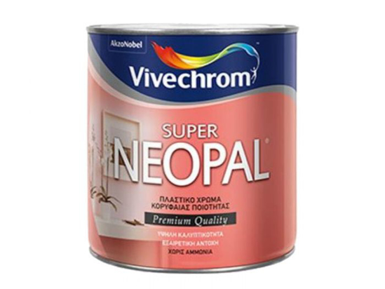 Εικόνα της Vivechrom Super Neopal Πλαστικό Χρώμα Ματ Κορυφαίας Ποιότητας Κεραμιδί 0,75lt