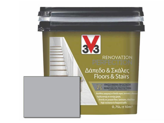 Εικόνα της V33 Χρώμα Ανακαίνισης Renovation Perfection για Δάπεδα και Σκάλες Titanium Σατινέ