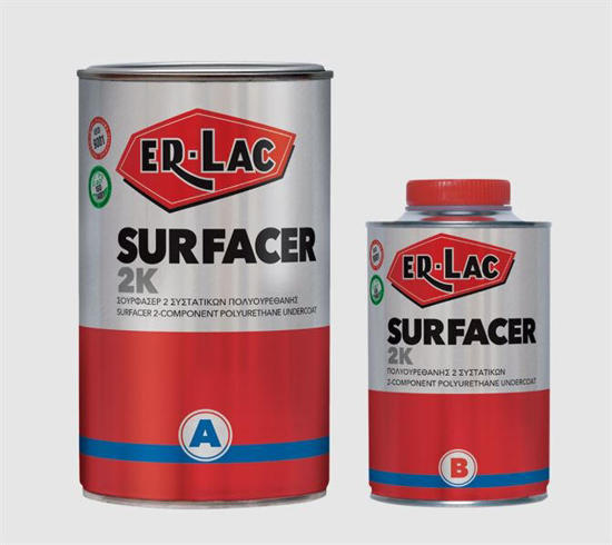 Εικόνα της ER-LAC Surfacer Καλυπτικό Λευκό Υπόστρωμα Πολυουρεθάνης 2Σ Κατάλληλο για Ξύλο