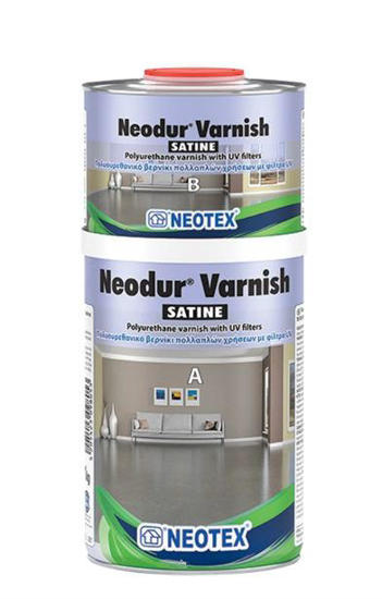 Εικόνα της Neodur Varnish Πολυουρεθανικό άχρωμο βερνίκι A+B SATINE 1kg