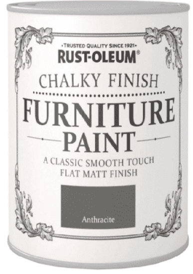 Εικόνα της Rust-Oleum Chalky Garden Furniture Paint Χρώμα Κιμωλίας Anthracite Matt 750ml
