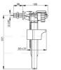 Εικόνα της Alcaplast Α-15 Φλοτέρ Πλάγιο 3/8" Με Πλαστικό Σπείρωμα