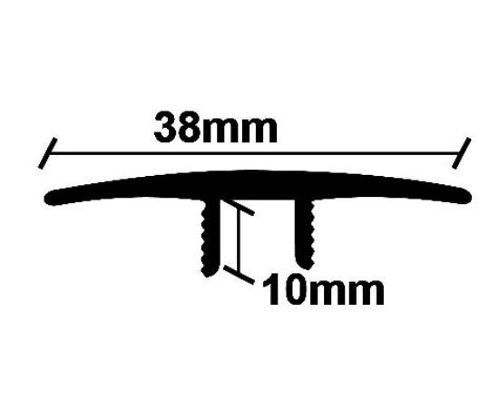 Εικόνα της NewPlan Προφίλ Laminate Ισόπεδο Ασημί    38Χ2750mm