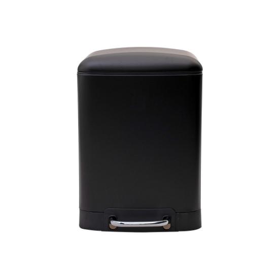 Εικόνα της Estia Χαρτοδοχείο Μπάνιου Soft Close Ορθογώνιο 6lt Ματ Μαύρο