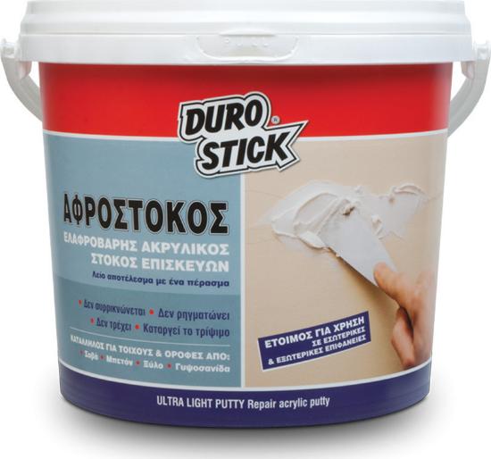 Εικόνα της Durostick Στόκος Ακρυλικός Ελαφρύς (Αφρόστοκος) Ultra Putty Λευκός 250ml