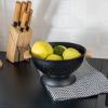 Εικόνα της Estia Σουρωτήρι Ζυμαρικών Bamboo Essentials Μεταλλικό με Λαβές 24x24x13.7cm Μαύρο