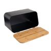 Εικόνα της Estia Ψωμιέρα Bamboo Essentials Μεταλλική με Καπάκι 34.5x19x17cm Μαύρη