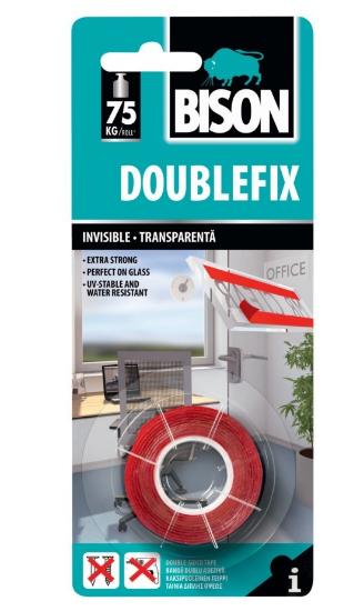 Εικόνα της Bison Doublefix Αυτοκόλλητη Ταινία Διπλής Όψης Διάφανη 19mmx1.5m