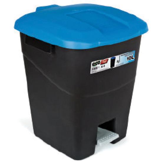 Εικόνα της Tayg Πλαστικός Κάδος Απορριμμάτων με Πεντάλ 50lt Μπλε