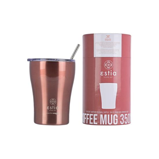 Εικόνα της Estia Θερμός Coffee Mug Save the Aegean 350ML Rose Gold