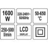 Εικόνα της Υato Πιστόλι Θερμού Αέρα 2000W 50-650C με LCD Οθόνη YT-82296