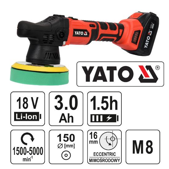 Εικόνα της Υato Αλοιφαδόρος 150MM 18V 1X3AH Brushless YT-82920