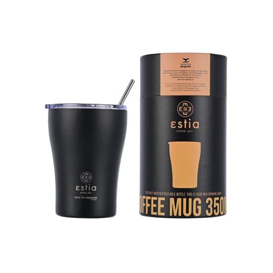 Εικόνα της Estia Θερμός Coffee Mug Save the Aegean 350ML Midnight Black