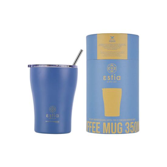 Εικόνα της Estia Θερμός Coffee Mug Save the Aegean 350ML Denim Blue