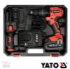 Εικόνα της Yato Σετ 4 Ηλεκτρικών Εργαλείων Μπαταρίας Κρουστικό Δραπανοκατσάβιδο 75Νm, Παλμικό Μπουλονόκλειδο 2 σε 1, Φορτιστής, 2 Μπαταρίες & 2 Πλαστικές Βαλίτσες Μεταφοράς