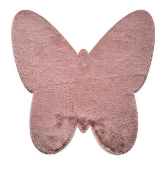 Εικόνα της NewPlan Χαλί Puffy JM7 Dark Pink Butterfly Antislip - 120X120B