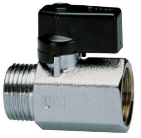 Εικόνα της Cim Διακόπτης Mini CIM012 1/2" με Μαύρο Χερούλι