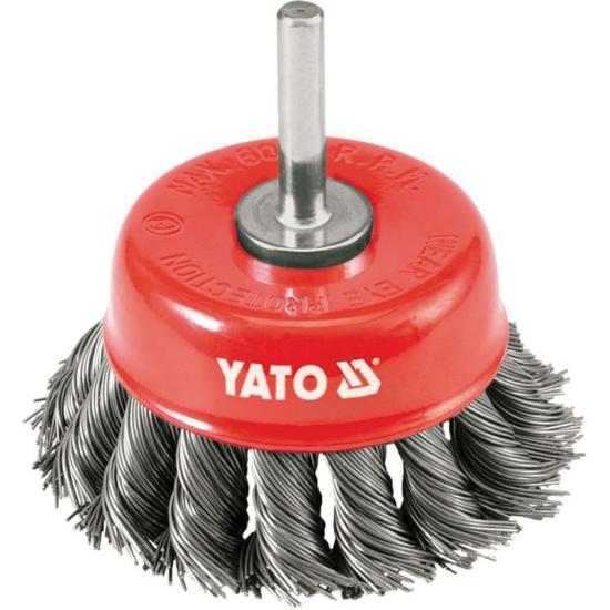 Εικόνα της Yato ΥΤ-4752 Συρματόβουρτσα Καμπάνα με Κοτσίδες για Δράπανο 75mm