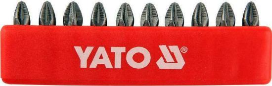 Εικόνα της Yato Σετ 10 Μύτες Κατσαβιδιού Σταυρός L25mm