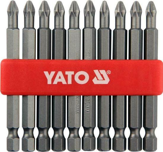 Εικόνα της Yato Σετ 10 Μύτες Κατσαβιδιού Σταυρός Μακριές