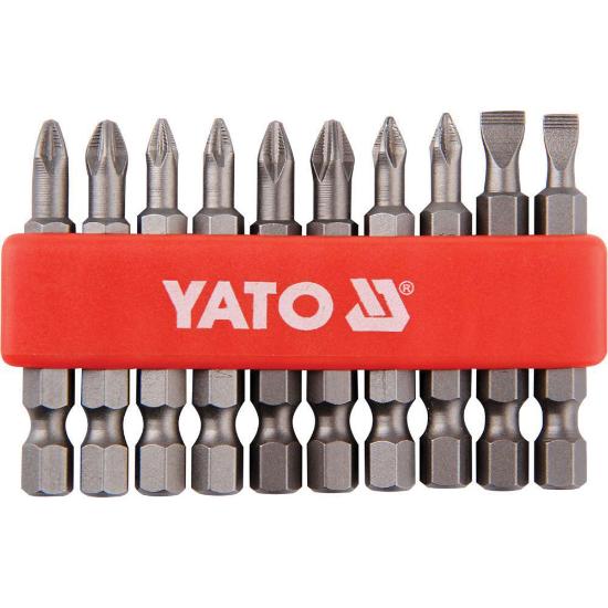 Εικόνα της Yato Σετ 10 Μύτες Κατσαβιδιού L50mm YT-0483