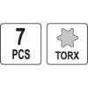 Εικόνα της Yato Καρυδάκια με Μύτες Torx και Καρέ Υποδοχής 1/2'' Σετ 7τμχ