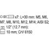 Εικόνα της Yato Καρυδάκια με Μύτες Spline και Καρέ Υποδοχής 1/2'' Σετ 8τμχ