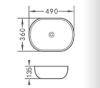 Εικόνα της Biojet Νιπτήρας Επικαθήμενος Τiffani Oval 49 Λευκό Ματ