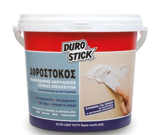 Εικόνα της Durostick Στόκος Ακρυλικός Ελαφρύς (Αφρόστοκος) Ultra Putty Λευκός