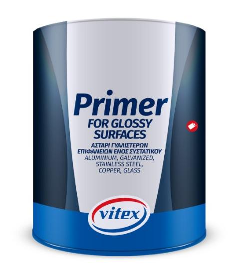 Εικόνα της Vitex Primer For Glossy Surfaces Ειδικό Αστάρι για Γυαλιστερές Επιφάνειες Διαλύτου Γκρι 2,5lt