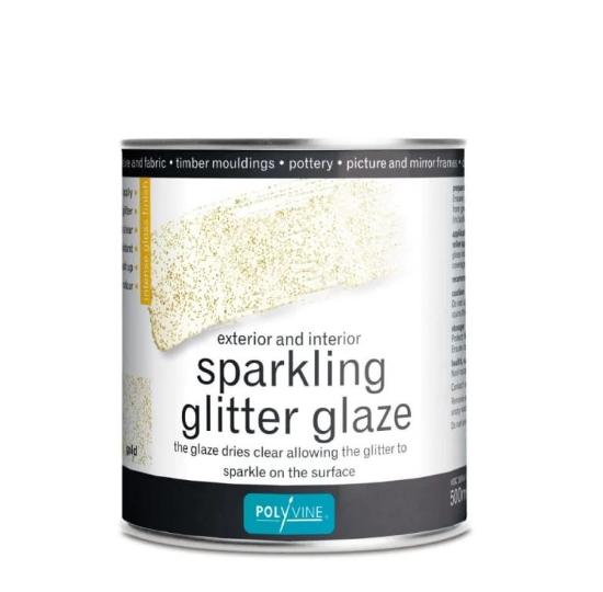 Εικόνα της Polyvine Sparkling Metallic Glitter Gold Εφέ Τεχνοτροπίας 500ml