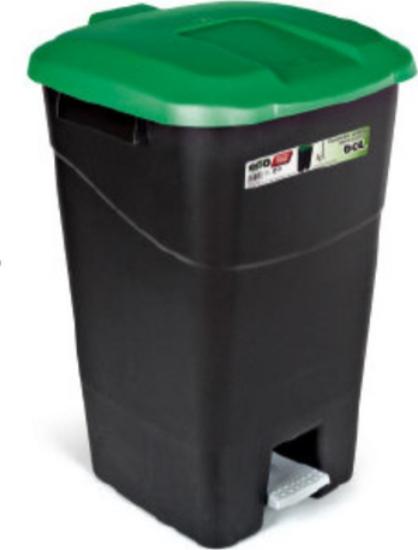 Εικόνα της Tayg Πλαστικός Κάδος Απορριμμάτων με Πεντάλ 50lt Πράσινο