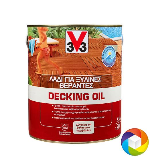 Εικόνα της 3v3 Decking Oil Λάδι Συντήρησης για Ξύλινες Βεράντες Ματ
