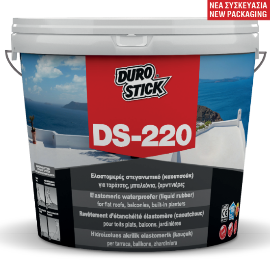 Εικόνα της Durostick DS-220 Ελαστομερές Ακρυλικό Καουτσούκ Λευκό 25kg