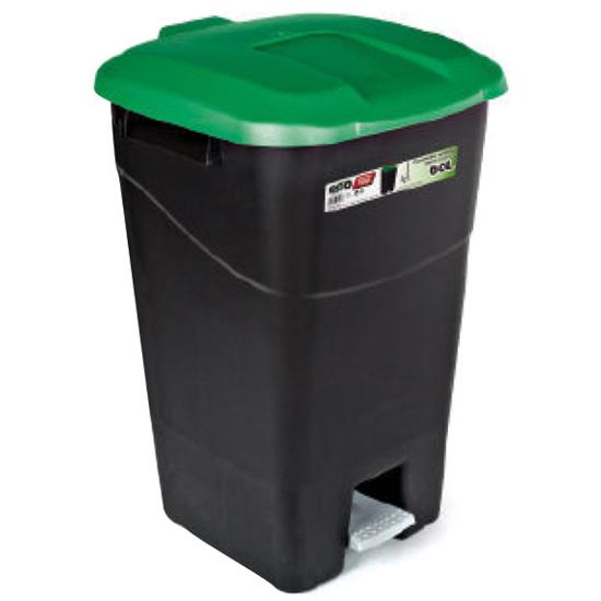 Εικόνα της Tayg Πλαστικός Κάδος Απορριμμάτων με Πεντάλ 60lt Πράσινο