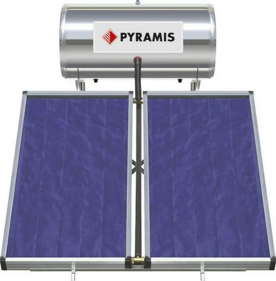 Εικόνα της Pyramis Ηλιακός Θερμοσίφωνας 160 λίτρων Glass Διπλής Ενέργειας με 3τ.μ. Συλλέκτη