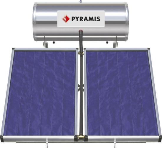 Εικόνα της Pyramis Ηλιακός Θερμοσίφωνας 200 λίτρων Glass Τριπλής Ενέργειας με 4τ.μ. Συλλέκτη