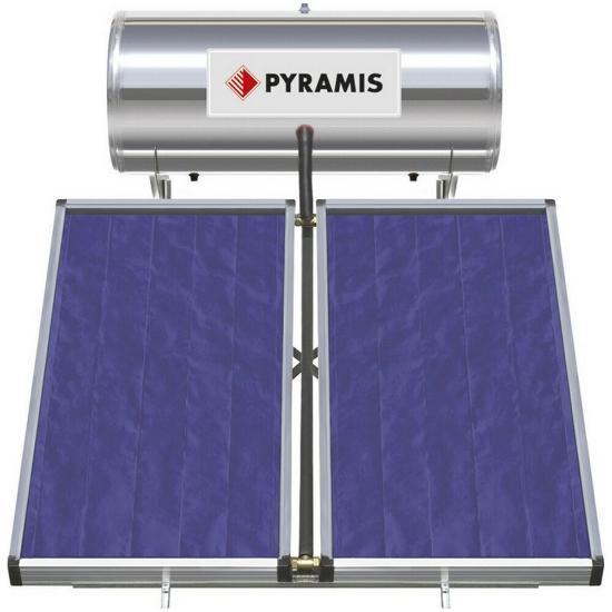 Εικόνα της Pyramis Ηλιακός Θερμοσίφωνας 200 λίτρων Glass Διπλής Ενέργειας με 4τ.μ. Συλλέκτη