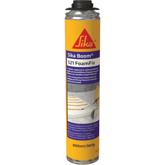 Εικόνα της Sika Boom 521 Foam Fix Αφρός Πολυουρεθάνης Πιστολιού Χαμηλής Διόγκωσης 800ml