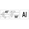 Εικόνα της Yato Γωνιόμετρο Μηχανουργών Αλουμινίου Μήκους 30εκ.