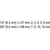Εικόνα της Yato Καρυδάκια με Μύτες Allen και Καρέ Υποδοχής 1/4'', 3/8'' Σετ 9τμχ