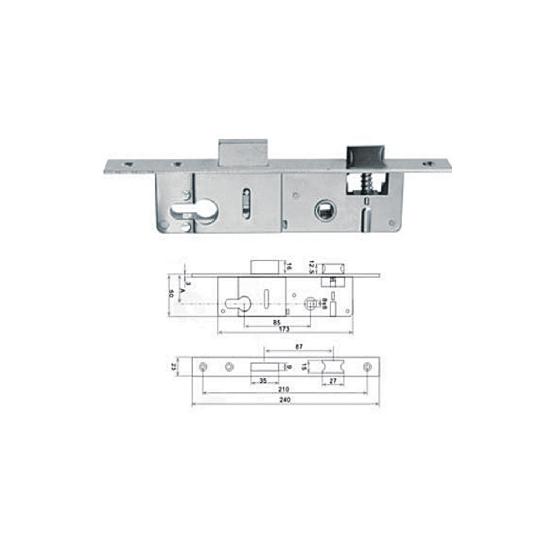 Εικόνα της Scorpion Χωνευτή Κλειδαριά Κυλίνδρου 45x85mm Art.No 401531