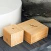 Εικόνα της Estia Κουτί Αποθήκευσης και Οργάνωσης Μπάνιου Bamboo Essentials 9x9x8cm