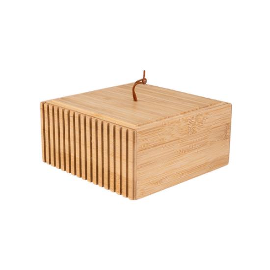 Εικόνα της Estia Κουτί Αποθήκευσης και Οργάνωσης Μπάνιου Bamboo Essentials 15x15x7cm