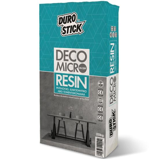 Εικόνα της DS-259 Deco Micro Resin Ρητινούχο, λείο διακοσμητικό τσιμεντοκονίαμα Πάγος 20kg Durostick