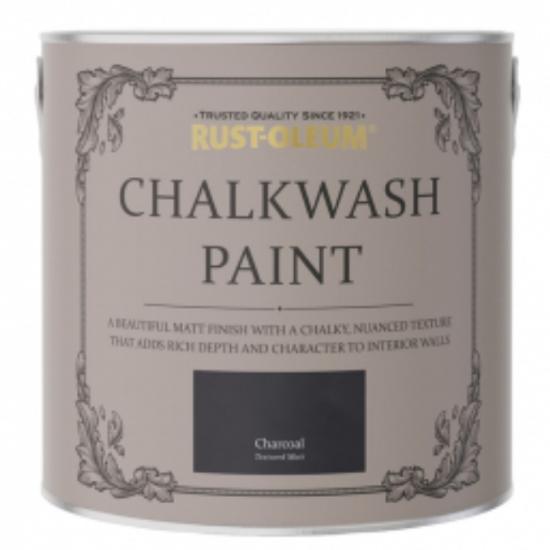 Εικόνα της Rust-Oleum Chalkwash Wall Paint Χρώμα Κιμωλίας για Τοίχο Charcoal Matt 1lt