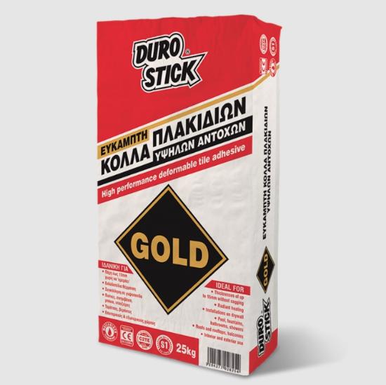 Εικόνα της DuroStick Gold Κόλλα Πλακιδίων Ακρυλική και Ελαστική Λευκή 25Kg