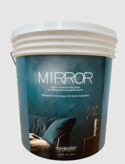 Εικόνα της Novacolor Mirror Bianco Γυαλιστερή Τεχνοτροπία σαν Καθρέπτης Extra White 5kg