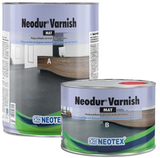 Εικόνα της Neotex Neodur Varnish Πολυουρεθανικό άχρωμο βερνίκι A+B Ματ 1kg